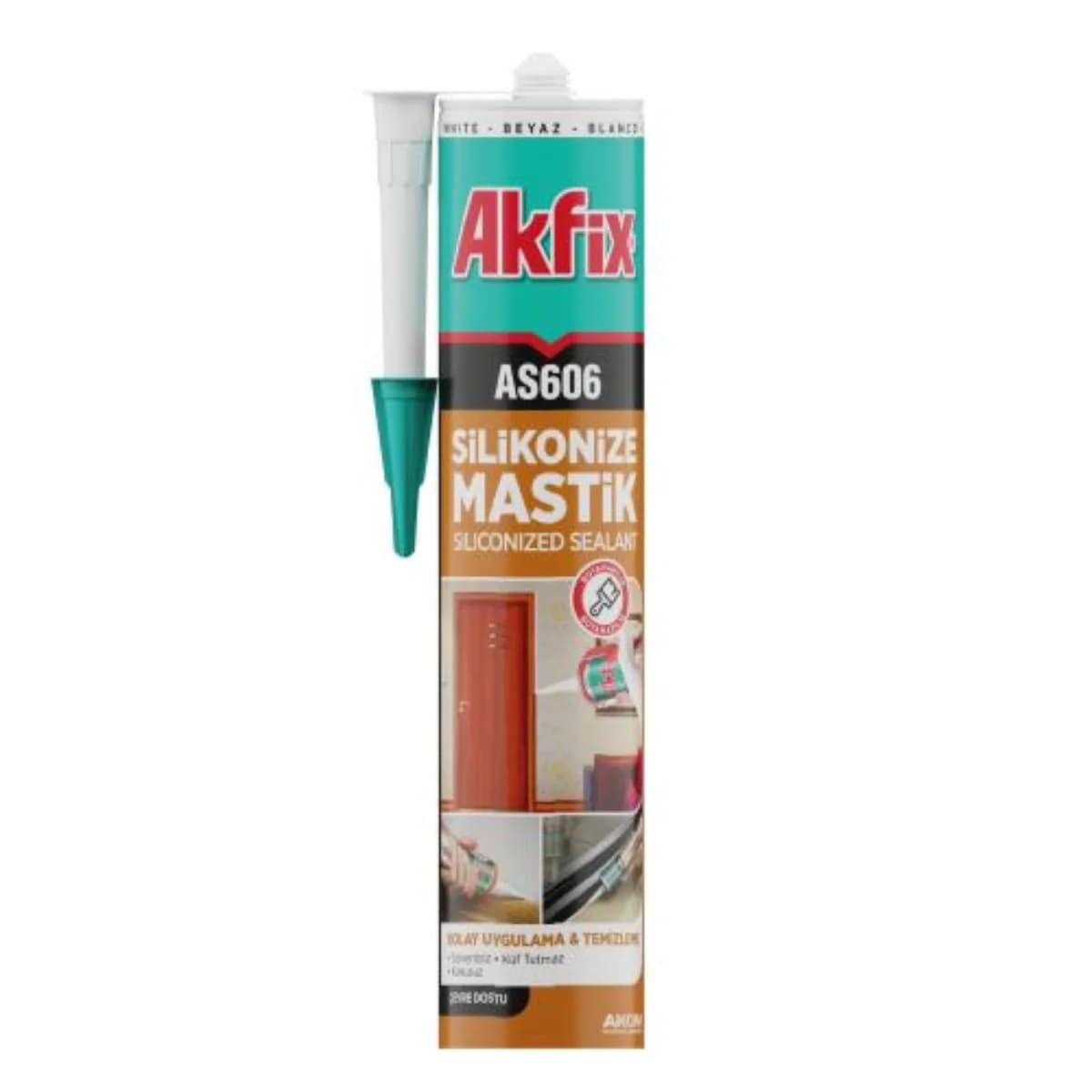 Akfix Silikonize Mastik 500 g Kahve