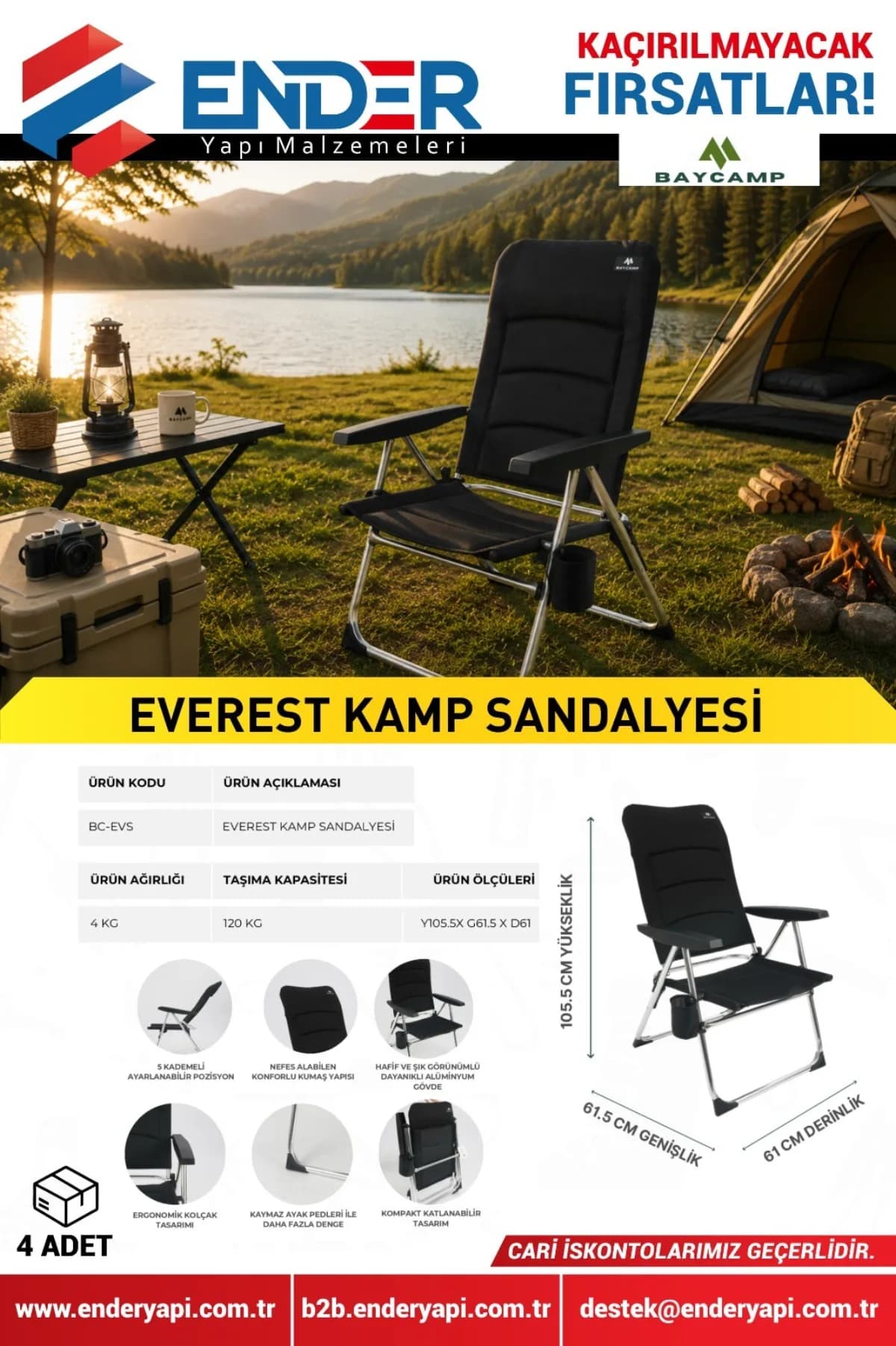 Baycamp Everest Kamp Sandalyesi