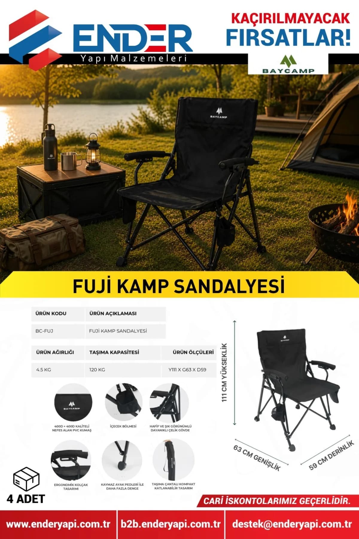 Baycamp Fuji Kamp Sandalyesi