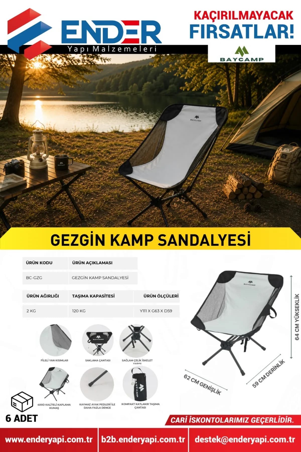 Baycamp Gezgin Kamp Sandalyesi