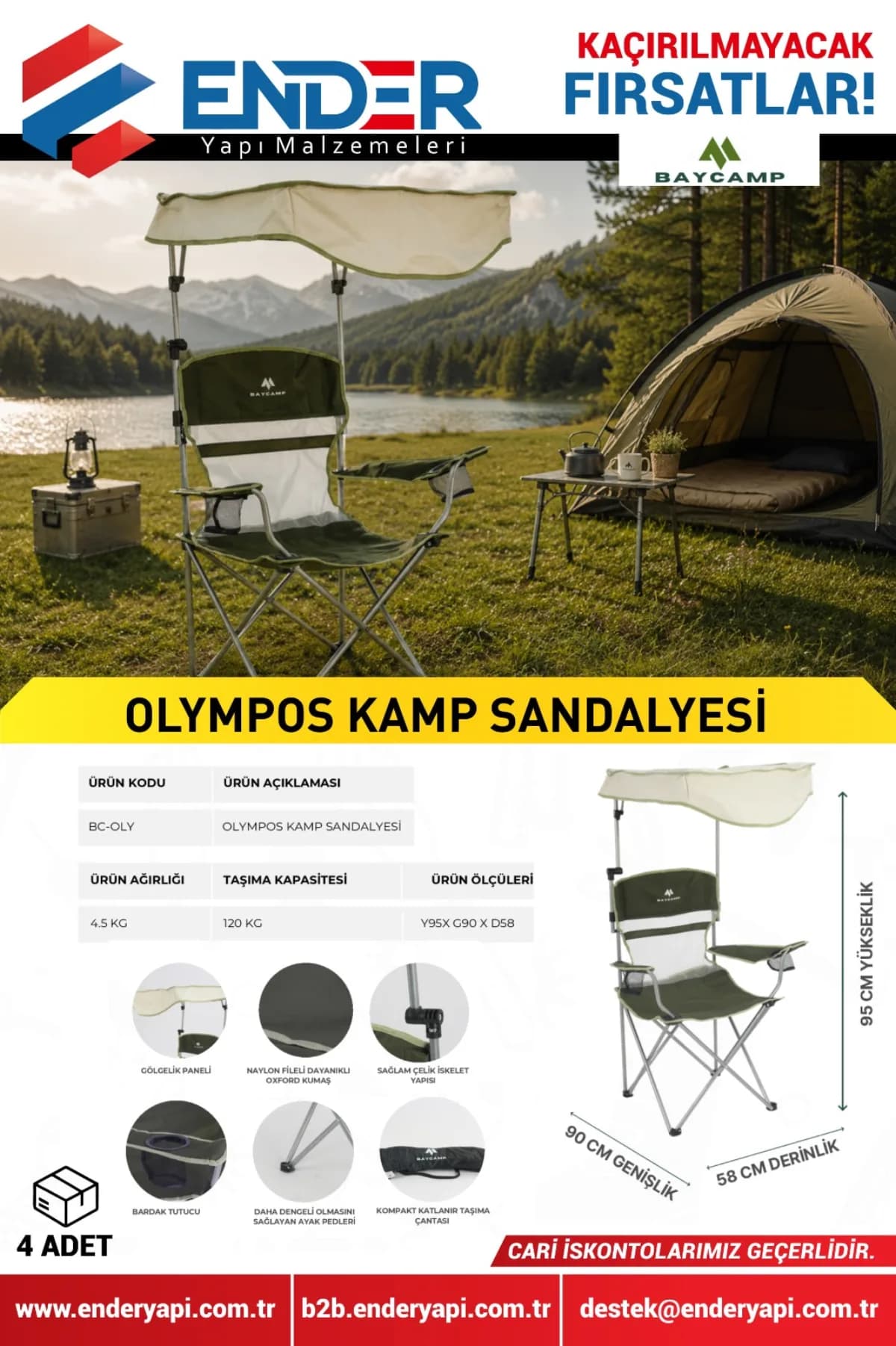 Baycamp Olympos Kamp Sandalyesi