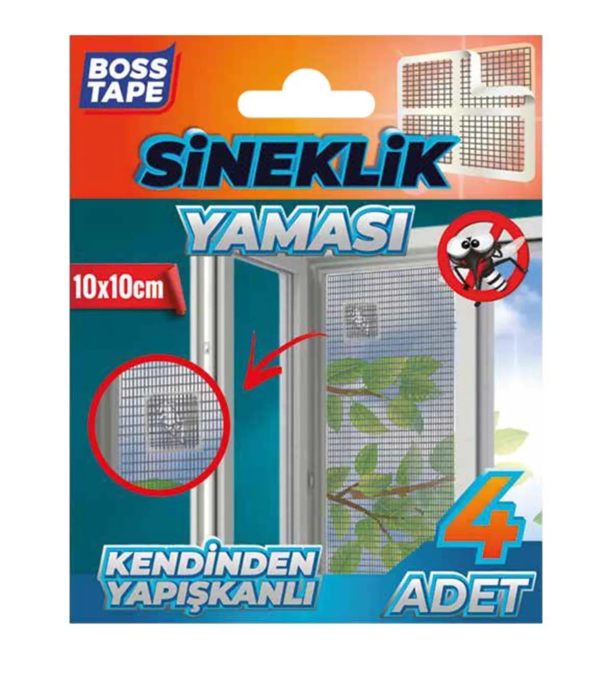 Bosstape Sineklik Yaması 100x100 mm 4'lü Paket