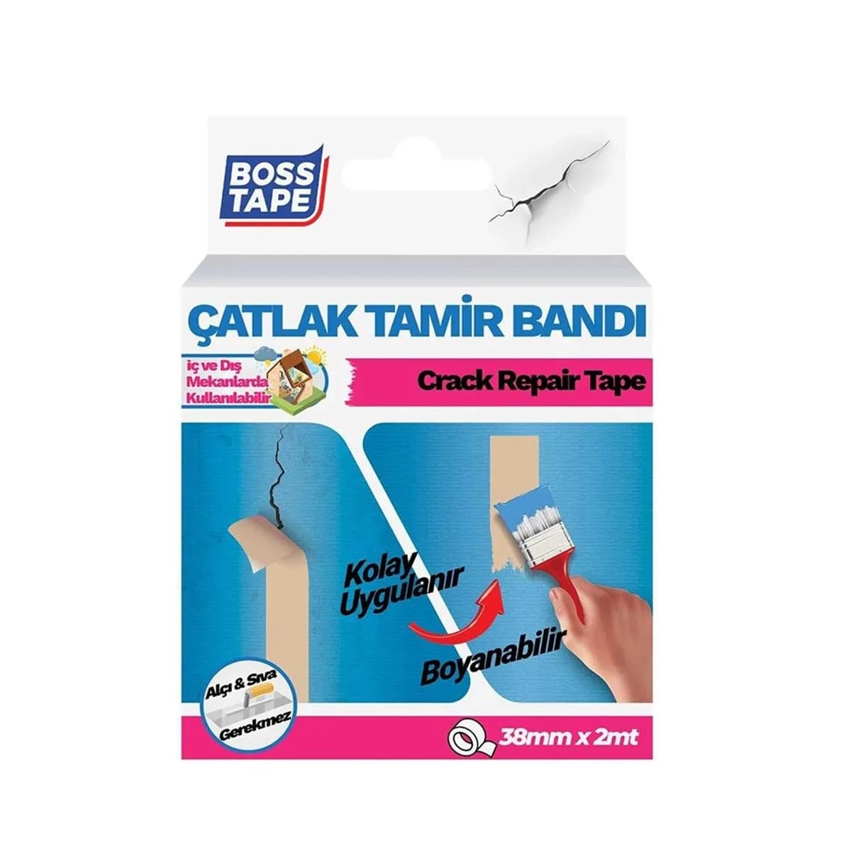 Bosstape Çatlak Tamir Bandı 38 mm x 2 m