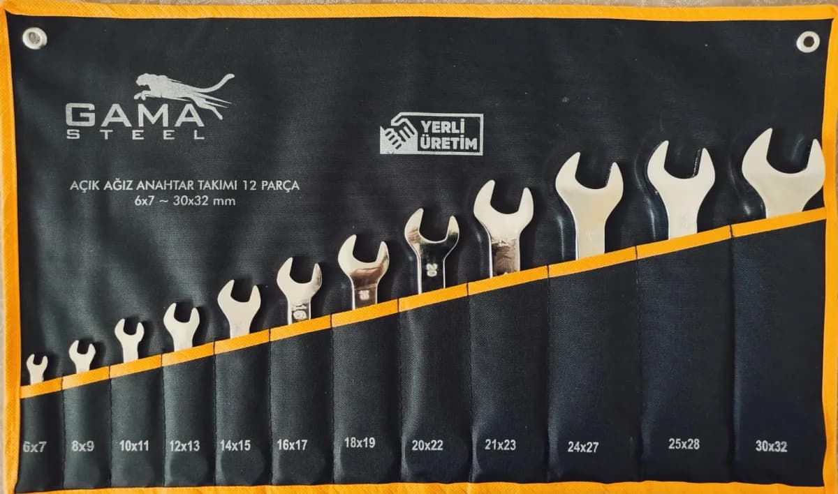 Gamasteel İki Ağız Anahtar Takımı 8 Parça