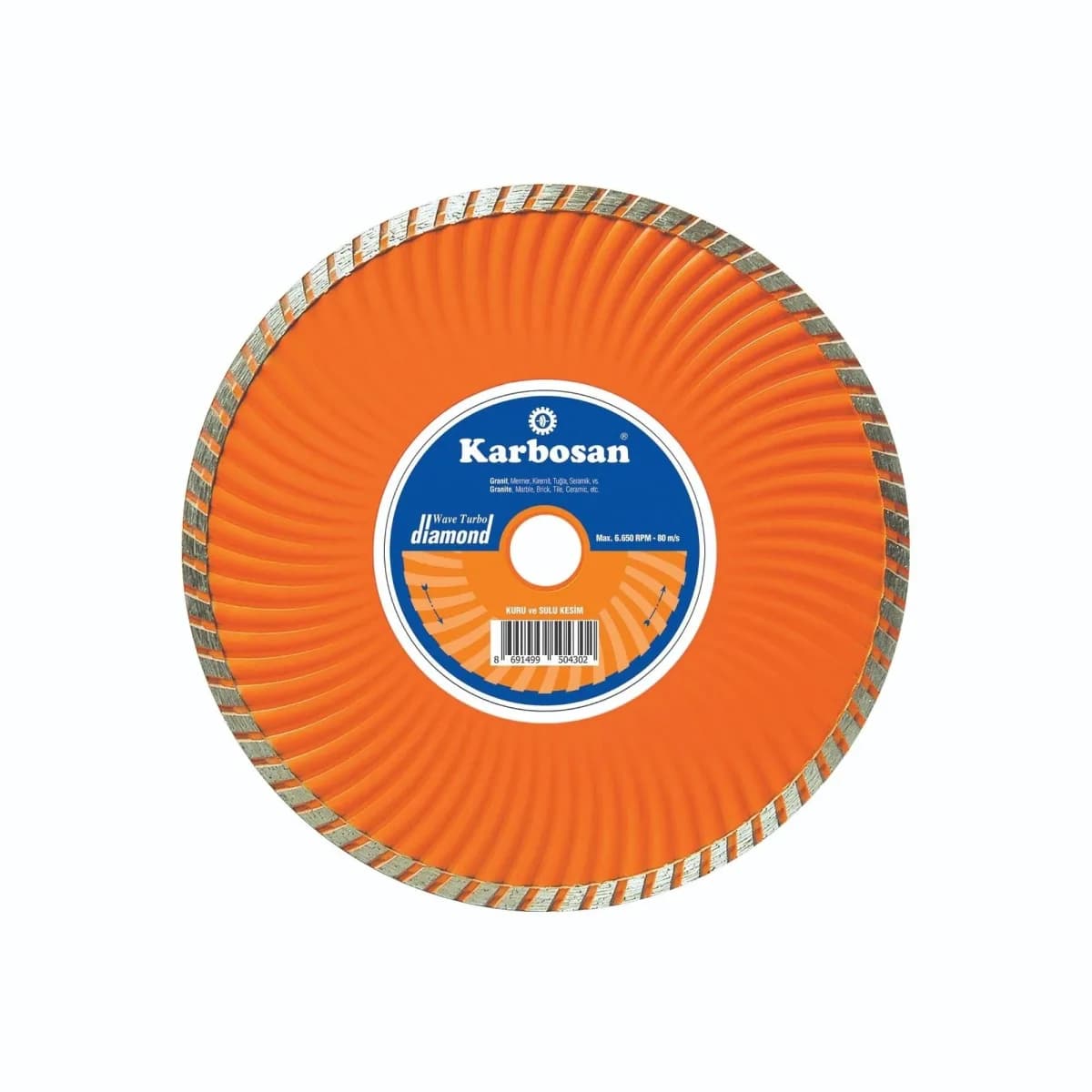 Karbosan 8400 Kanallı Turbo Granit Kesici Elmas Disk