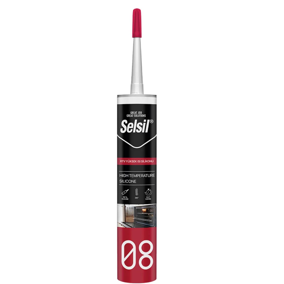 Selsil RTV Silikon 280 ml Kırmızı
