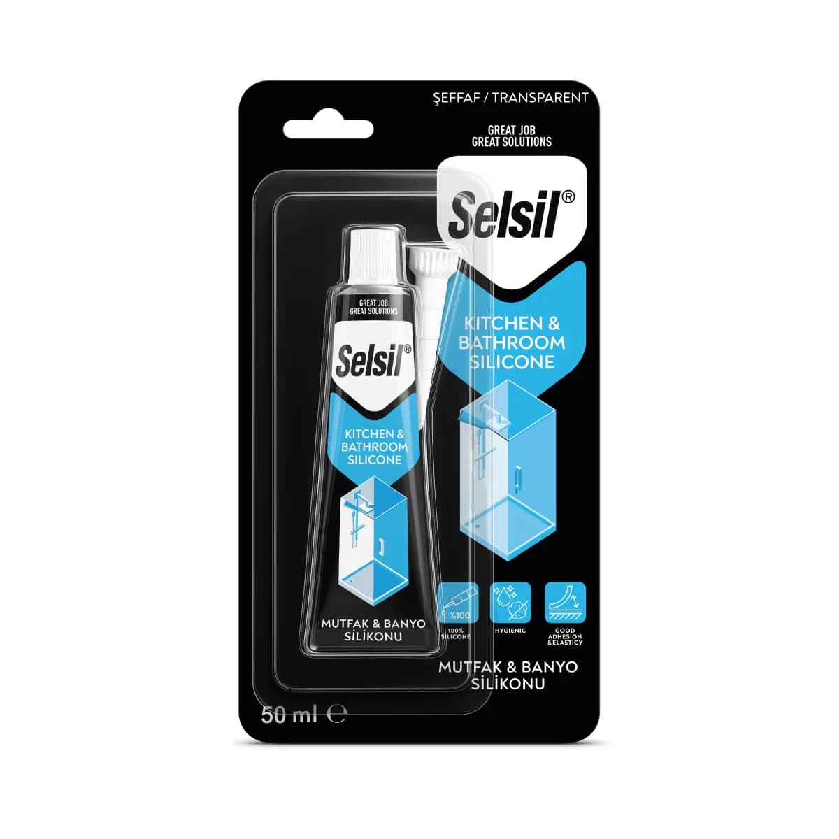 Selsil Tüp Duşakabin Silikonu 50 ml Şeffaf