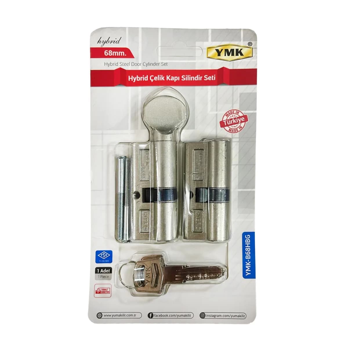 Yuma Hibrit Bilyalı Barel Seti 68 mm Saten