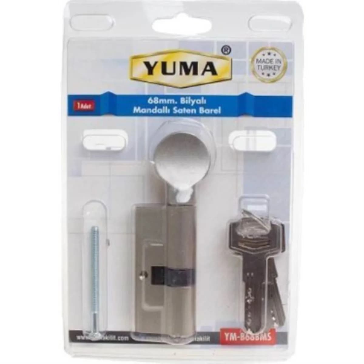 Yuma Bilyalı Mandallı Barel 68 mm Saten
