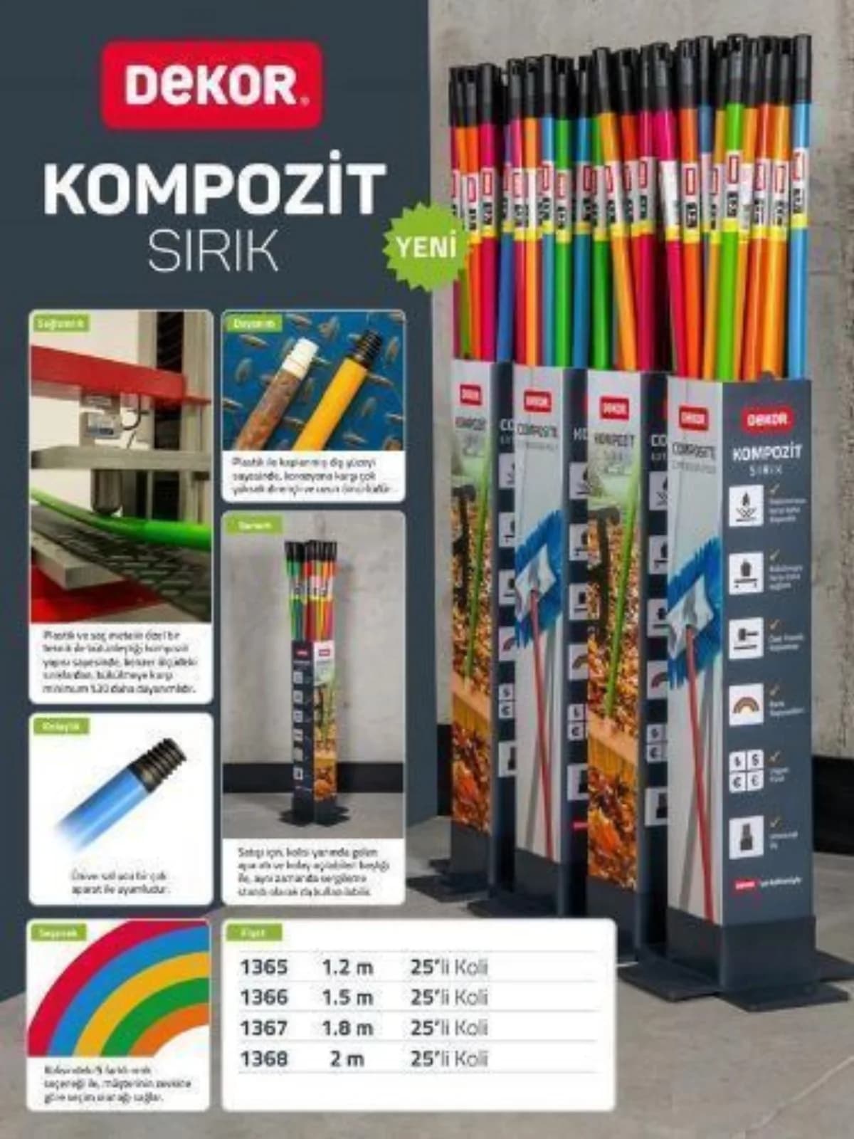 Dekor Rulo Kompozit Sırık