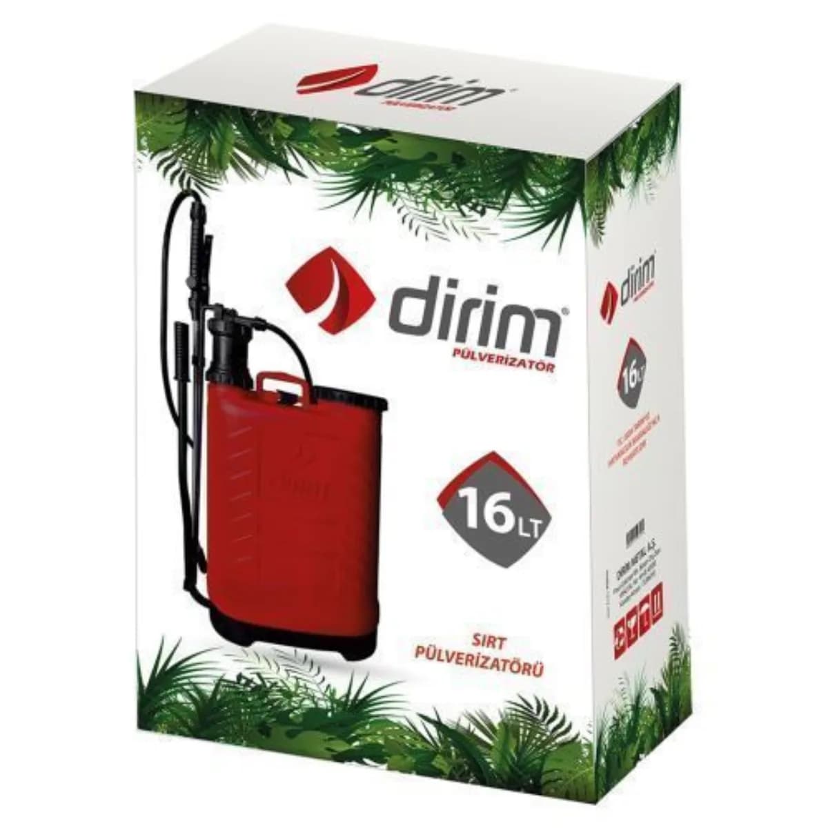 Dirim Sırt Tipi İlaçlama Pompası 16 lt
