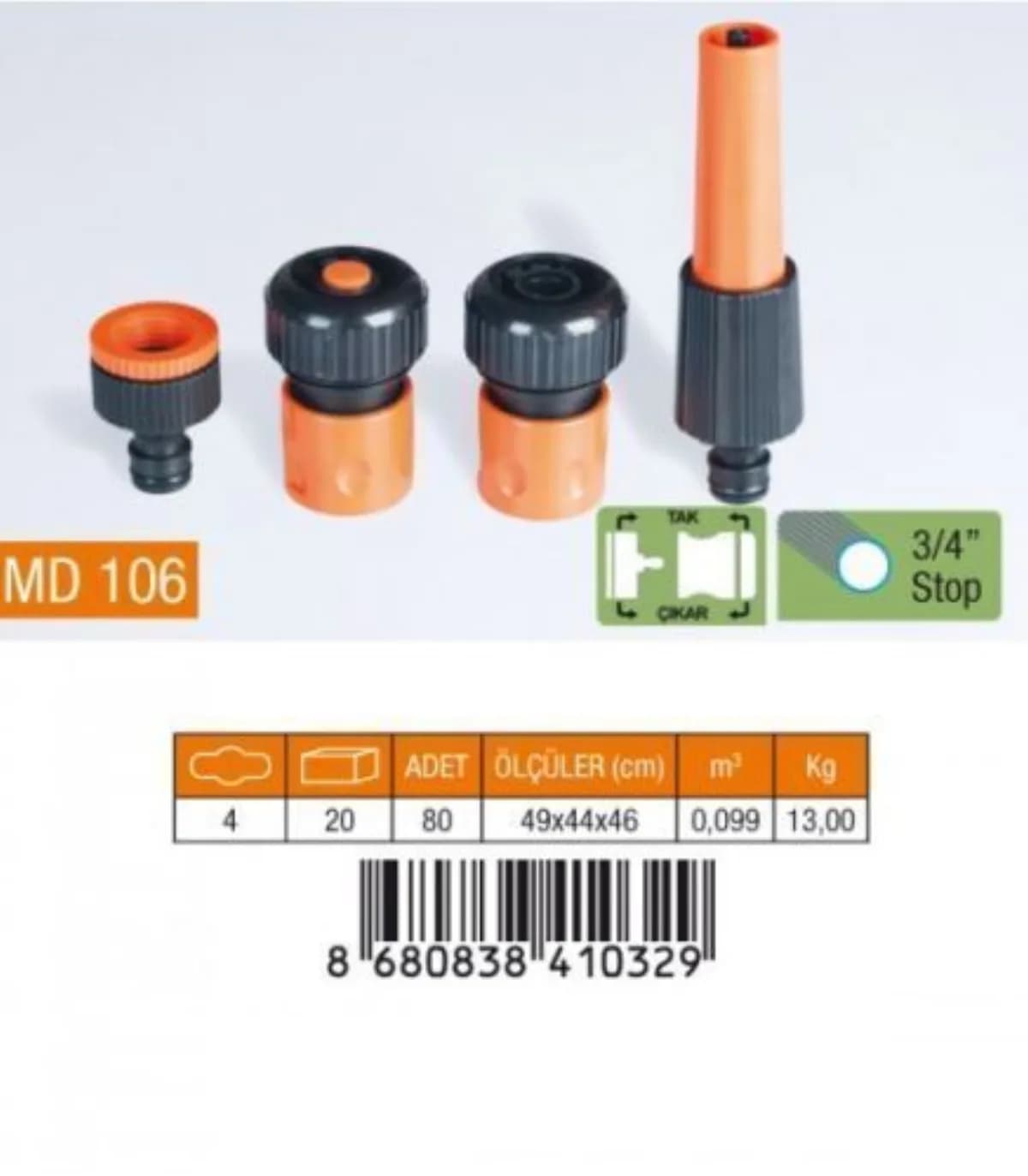 Medalyan Otomatik Ayarlı Lans 4'lü Set 3/4"