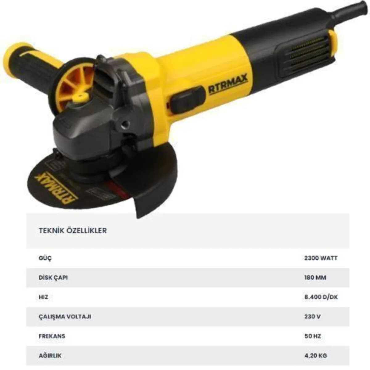 RTR Max RTM 1180 Taşlama Makinesi 180 mm 2300 W