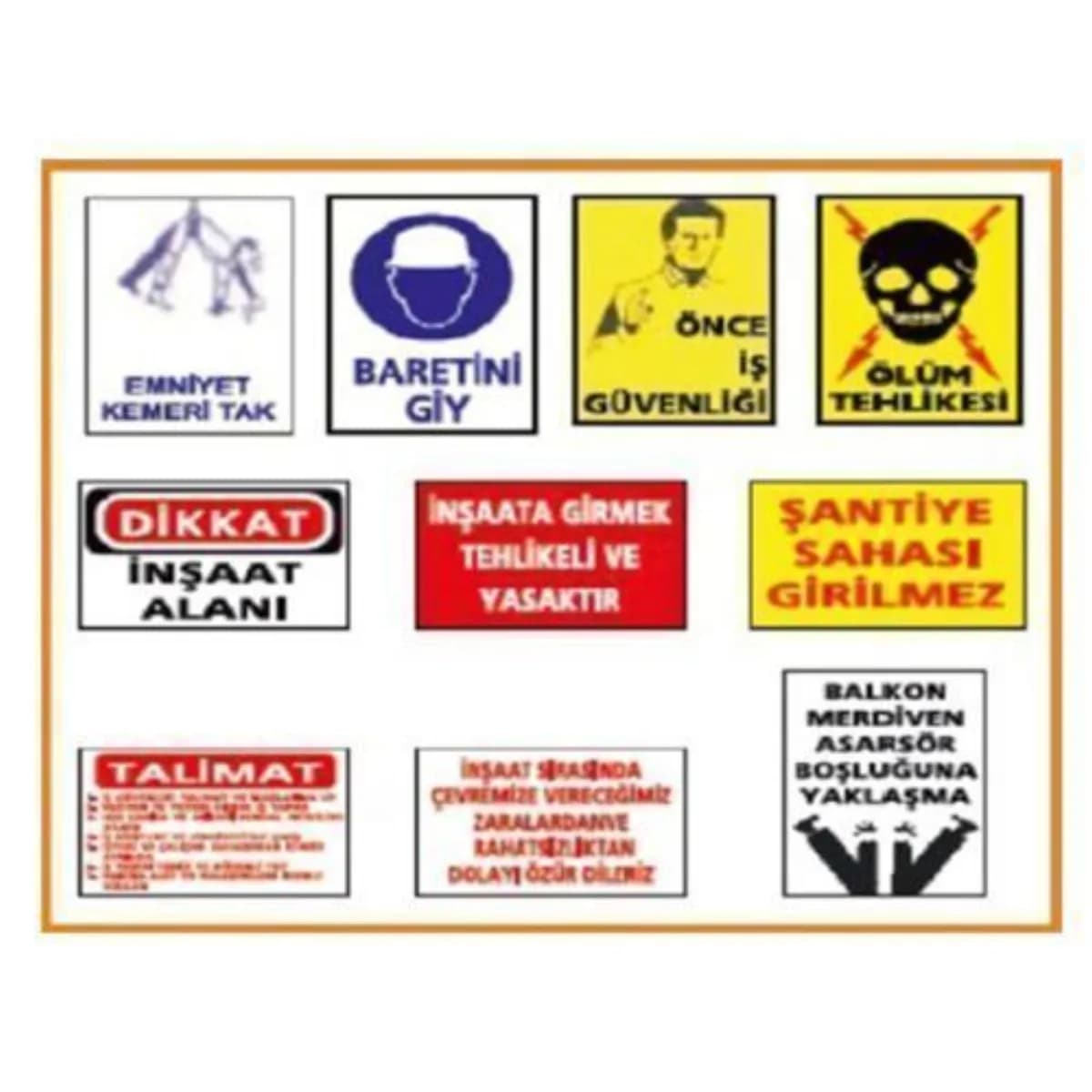 İkaz Levhası 10'lu Set