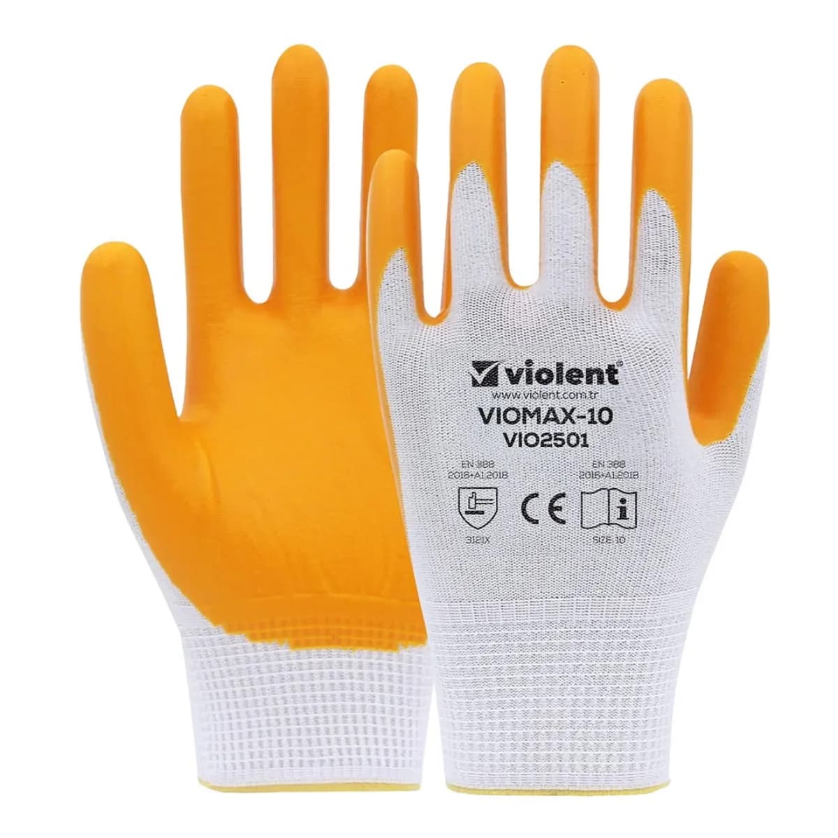 Violent Viomax Sarı Nitril İş Eldiveni No: 10
